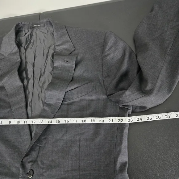 Ermenegildo Zegna Mens Trofeo Wool Blazer 48L Grey Professional Business Italy
